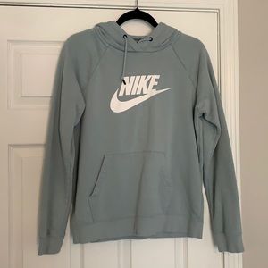Iight baby blue Nike hoodie